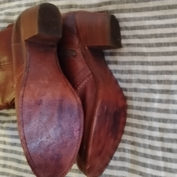 Frye Women's Ankle Brown Leather Boots Sz 7 B - Picture 4 of 7